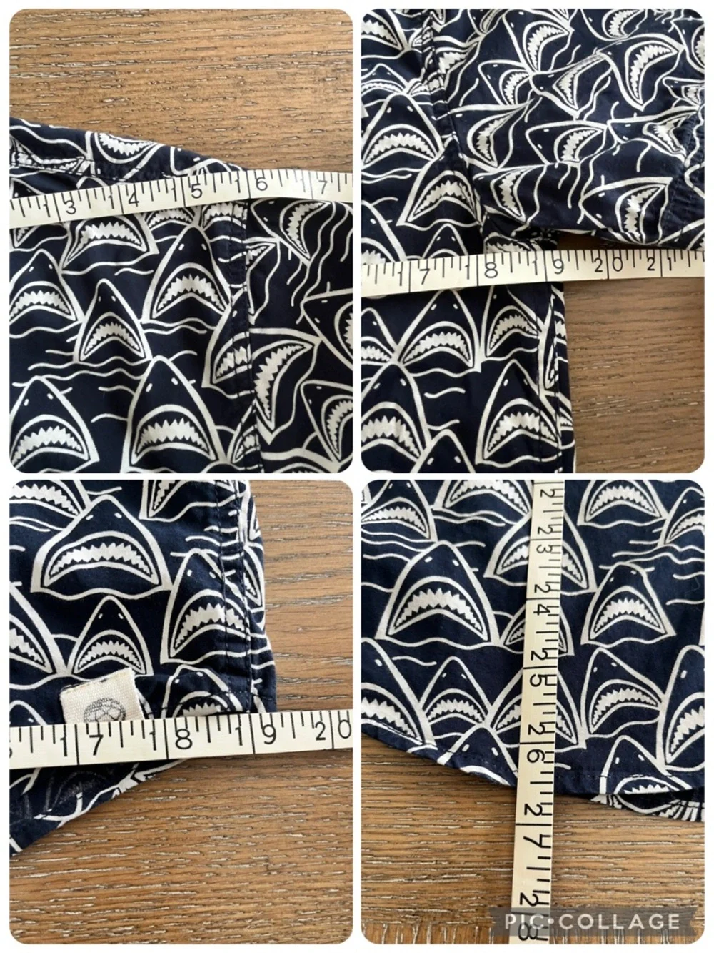 Free Planet Boy’s‎ Shark Pattern Casual Button Down Short Sleeve Shirts 14/16